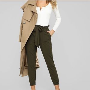 Olive jogger pants